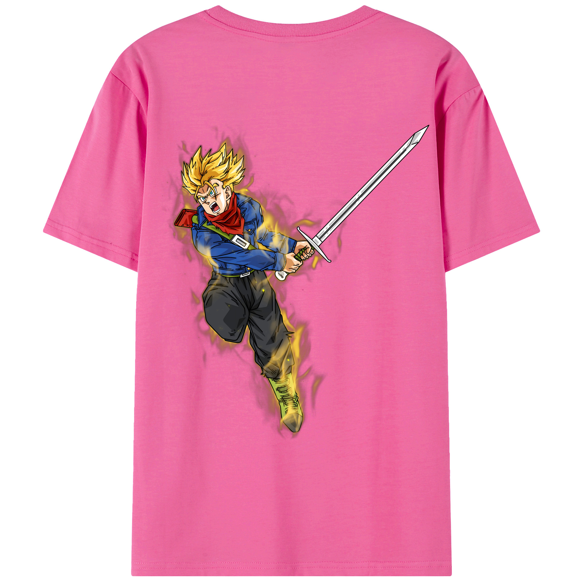 （画像用） ドラゴンボール トランクス（Torankusu）DRAGON BALL Trunks レディース半袖Tシャツ(バックプリント)